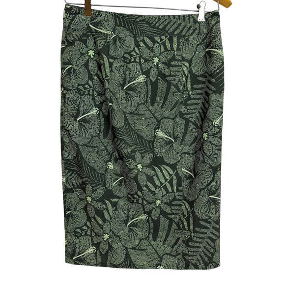 Ripskirt Hawaii Length 3 Small Wrap Skirt Green Floral Beach Quick Dry Tropical - Picture 2 of 9